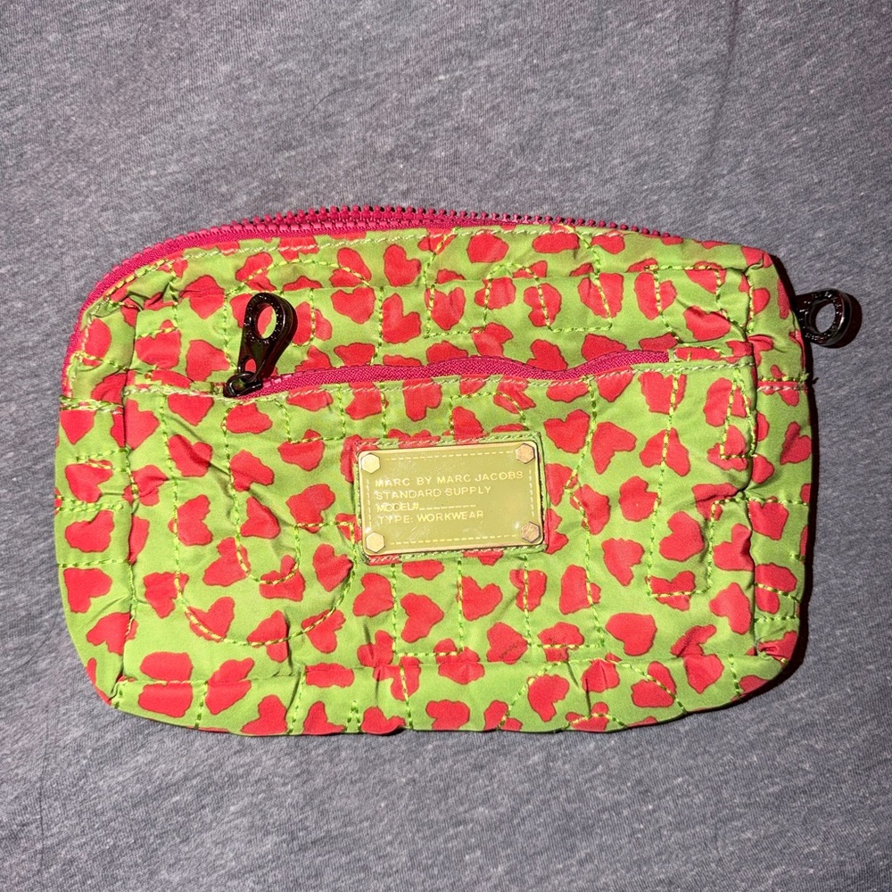 Marc by Marc Jacobs Red and Green Cosmetic Bag